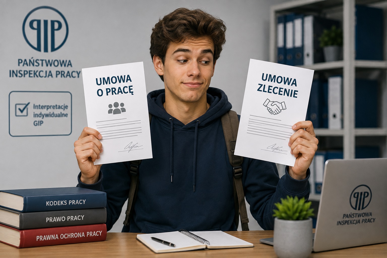 Wg. GIP nie ma prostej zależności student = zleceniobiorca